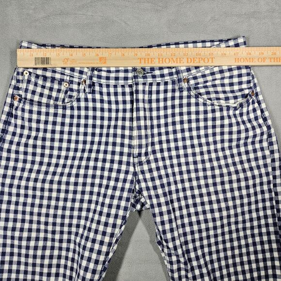 Levi’s 504 Shorts Men's Size 38 Blue Checkered Preppy Outdoor Retro Skater - Picture 6 of 10